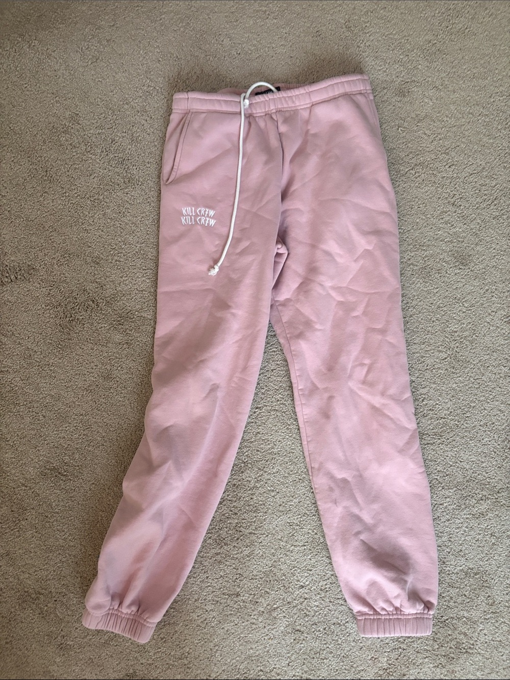 Kill Crew Pink Jogger Sweatpants light pink small